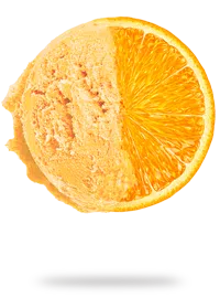 Bola de helado de naranja